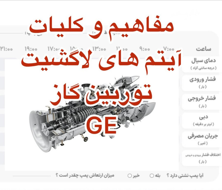 مفاهیم و کلیات آیتم های لاگشیت های توربین گاز GE