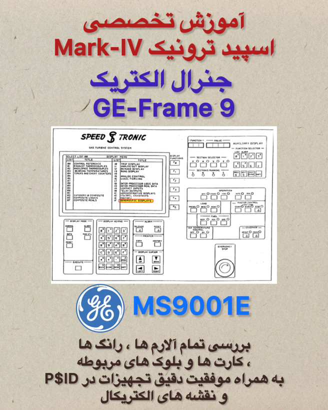 پکیج تخصصی اسپیدترونیک Mark-IV توربین گاز جنرال الکتریک GE-Frame9